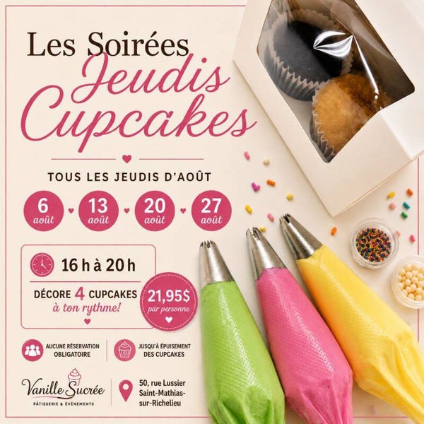 LES SOIRÉES JEUDIS CUPCAKES