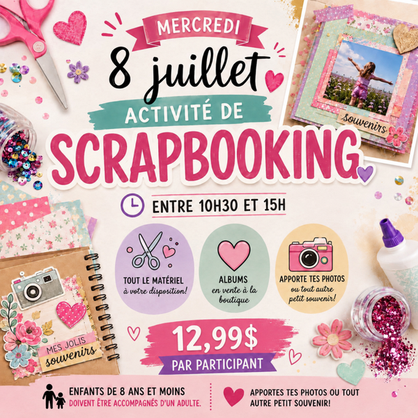 Activité SCRAPBOOKING | 8 juillet