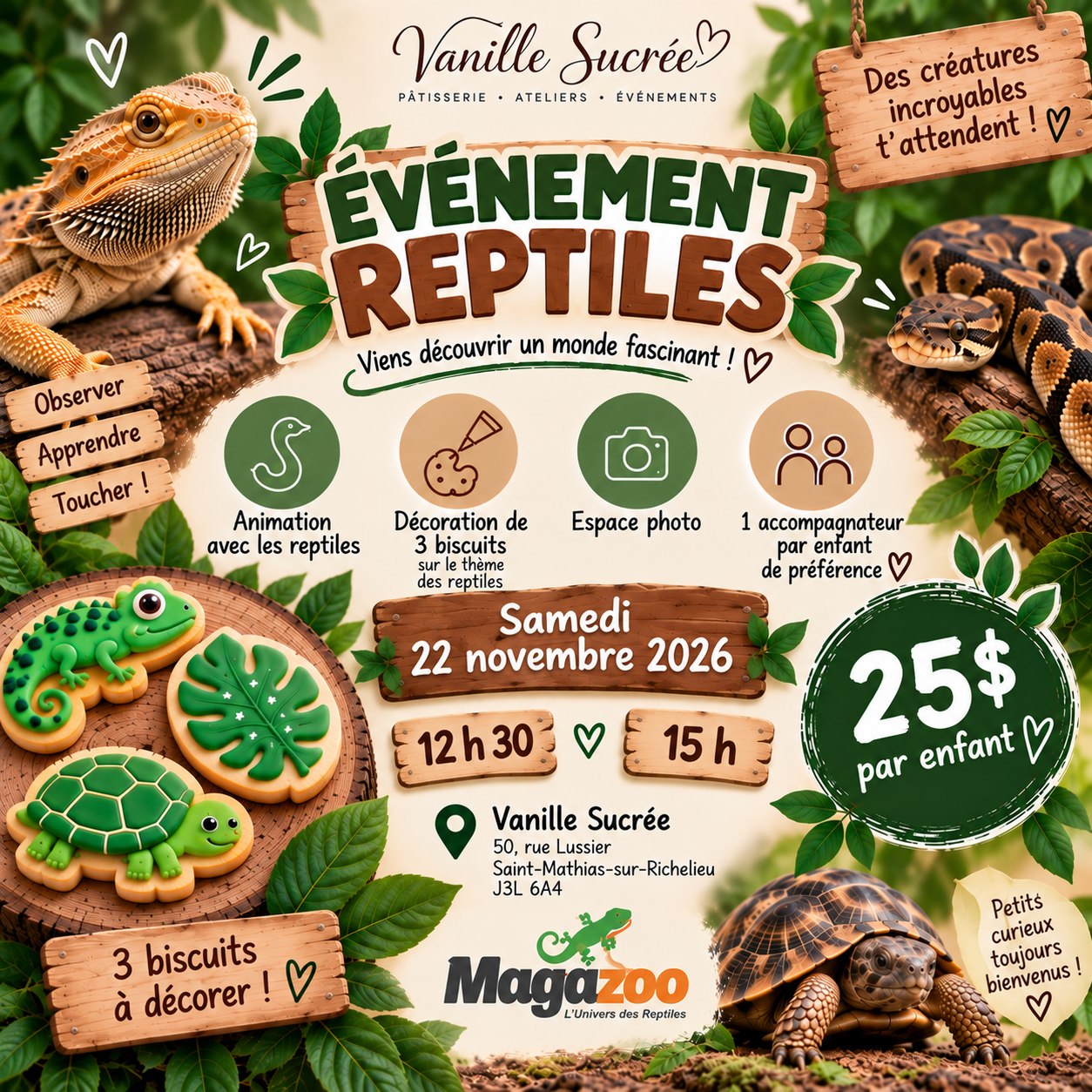 ÉVÉNEMENT REPTILES  | 22 NOVEMBRE
