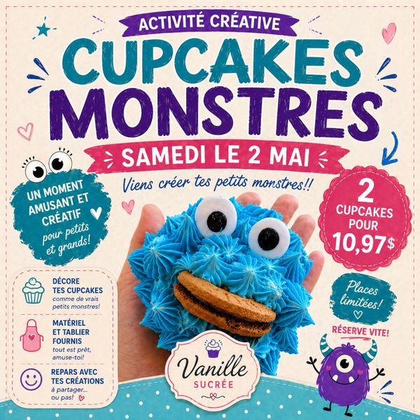 CRÉATION | Cupcakes p'tits monstres 2 MAI