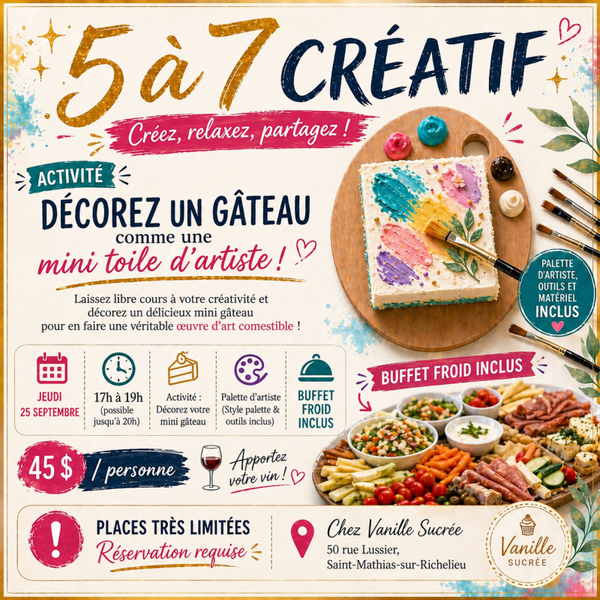 5 À 7 CRÉATIF & GOURMAND | 25 SEPTEMBRE