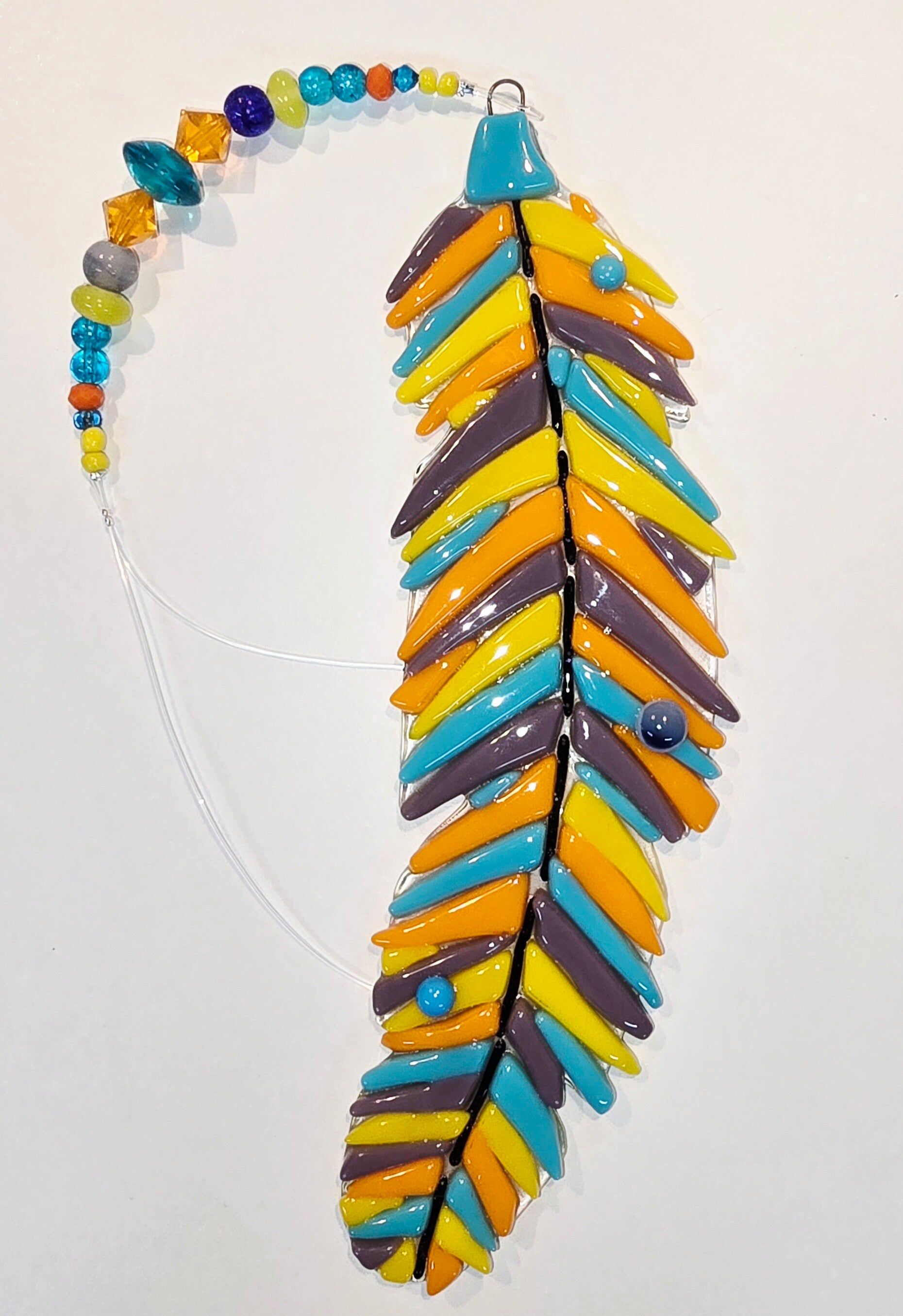 Fused Glass Feather