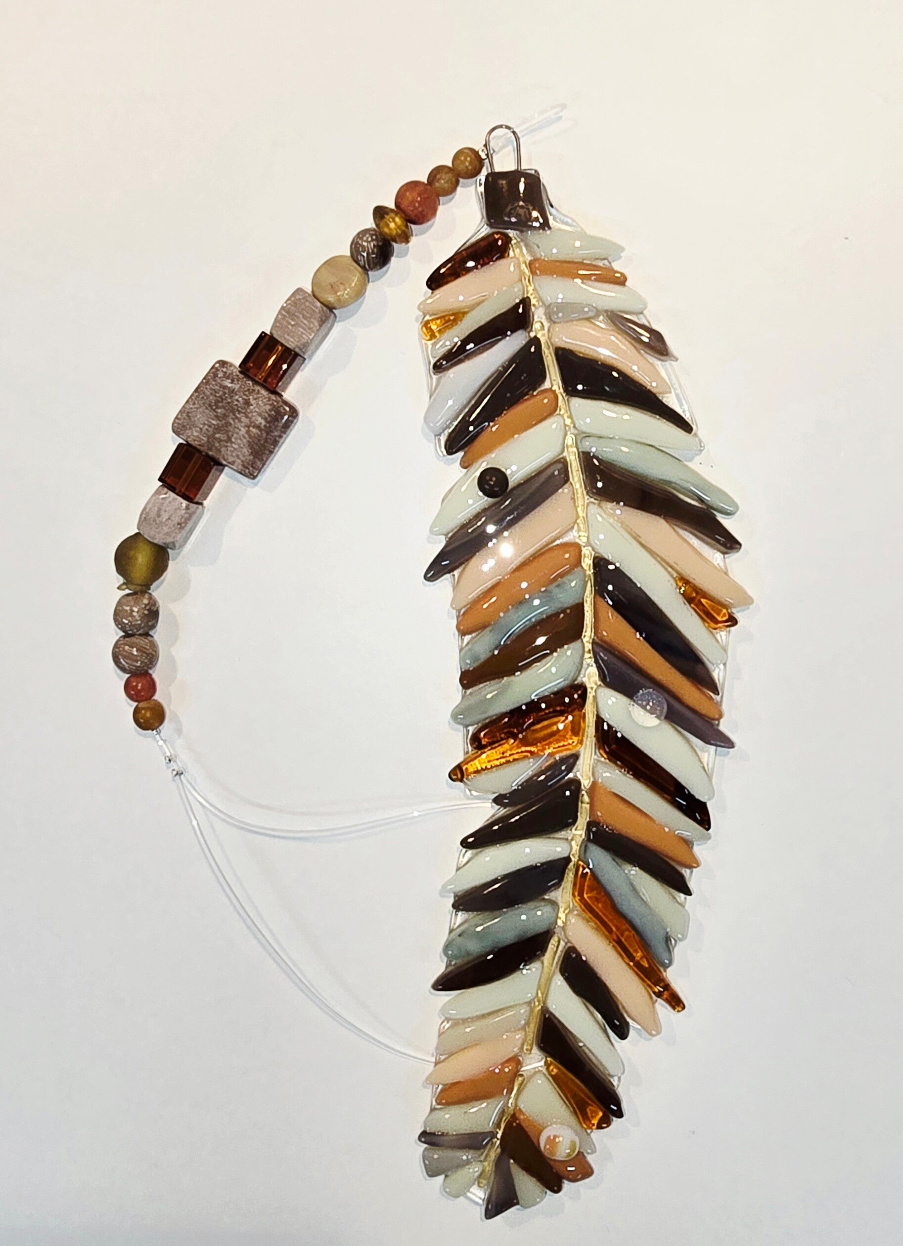 Fused Glass Feather