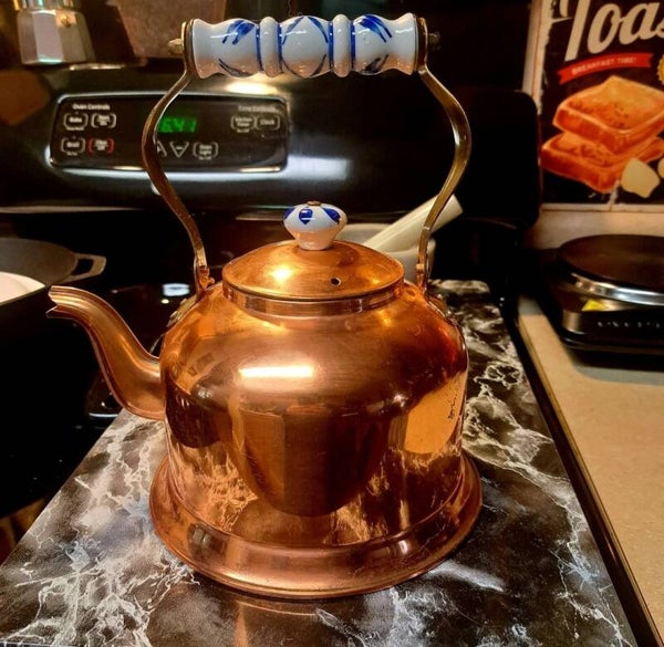Vintage Daewoo copper tea kettle