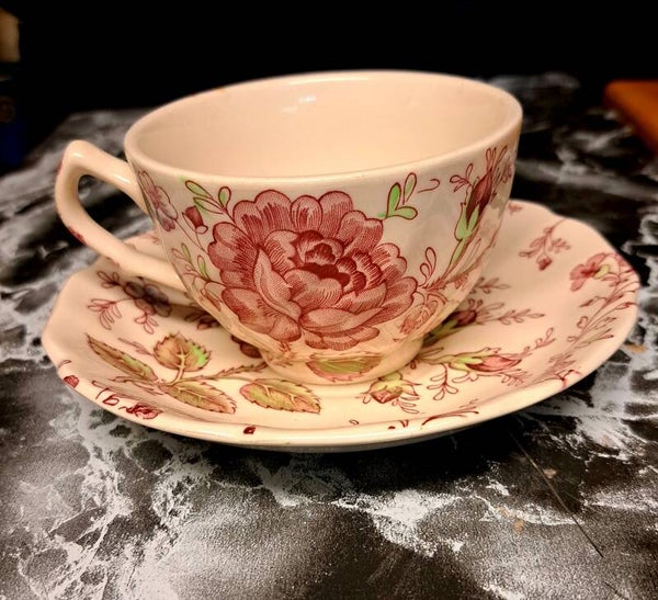 Johnson Brothers Rose Chintz Pink (England 1883) 2pc Set