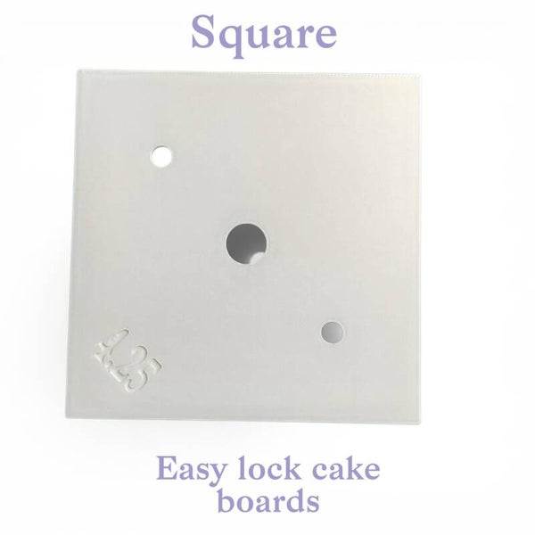 Square easy lock cake board