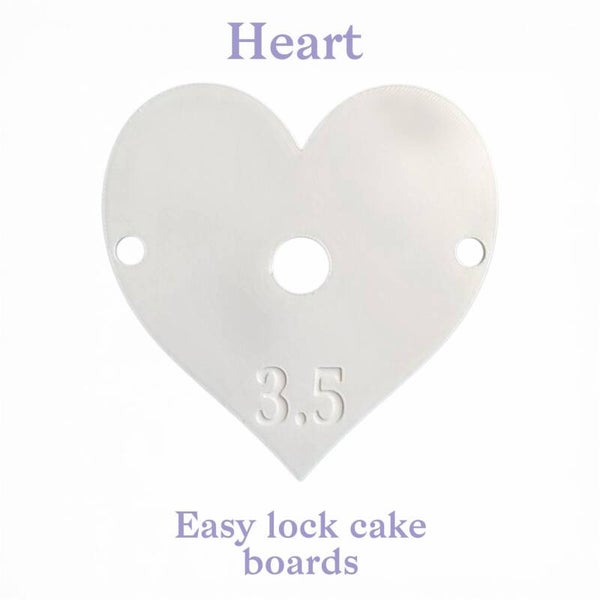 Heart shape easy lock cake board