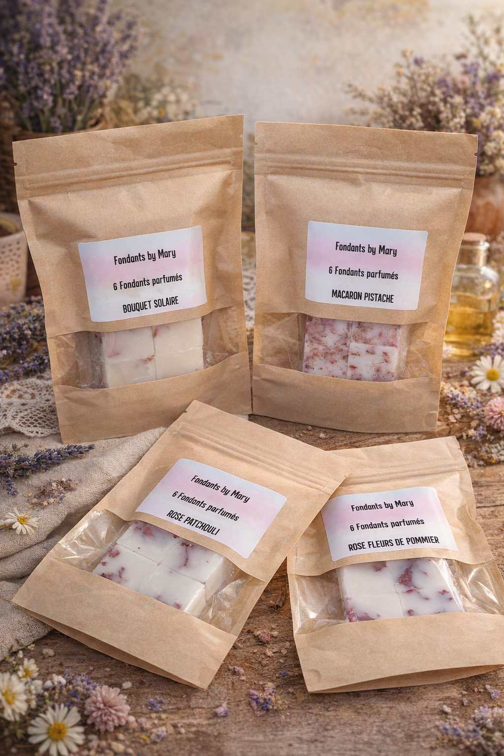 Fondants parfumés « Pétales de Douceur » sachet de 8