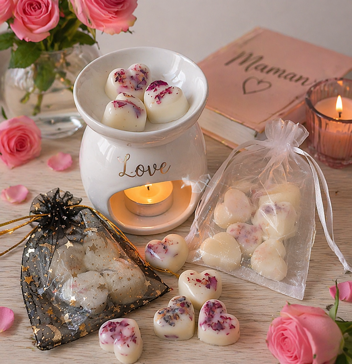 Cœurs Parfumés “Douceur de Maman” – ROSE VANILLÉE 💖