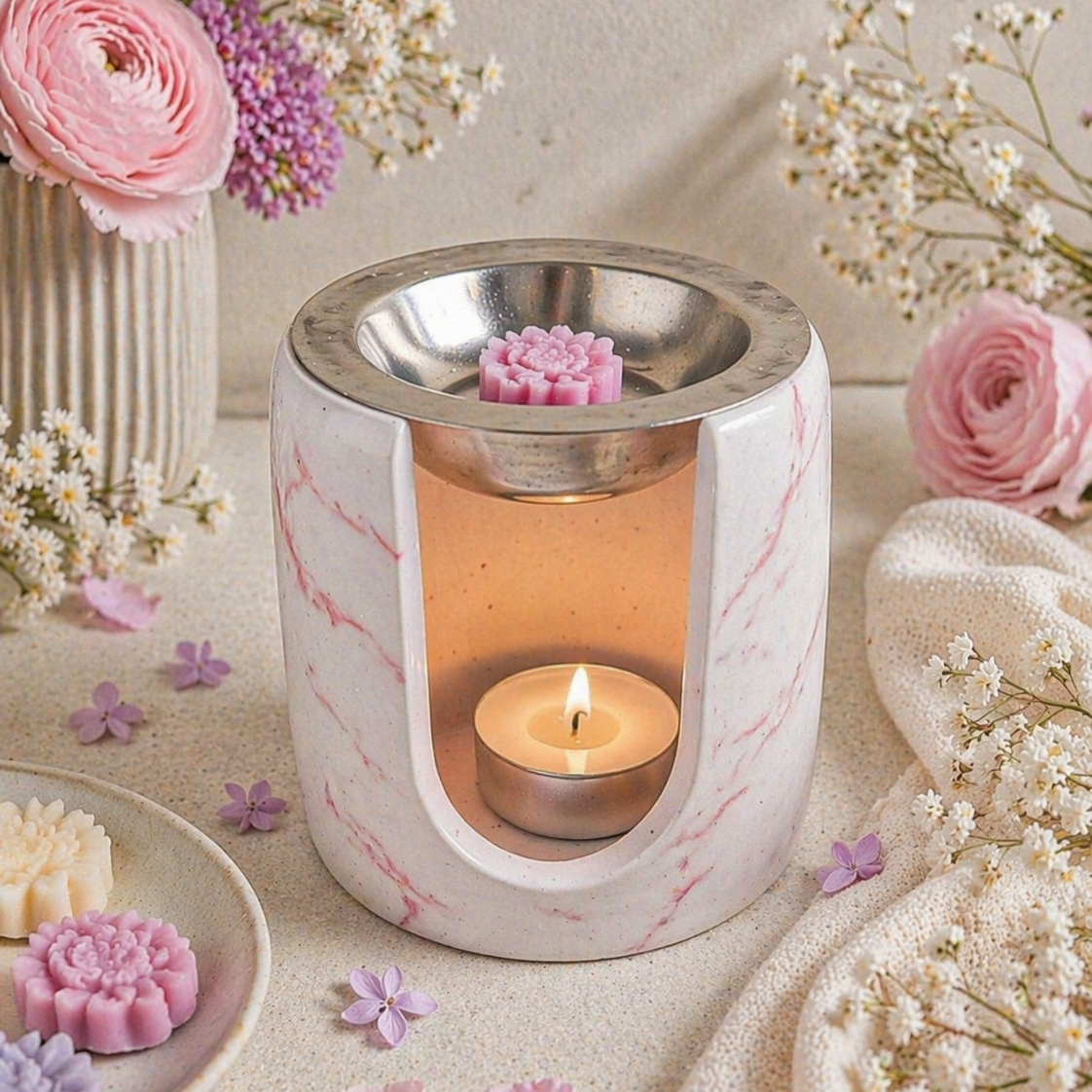 Brûle-Fondant Marbré Rose – Fait Main