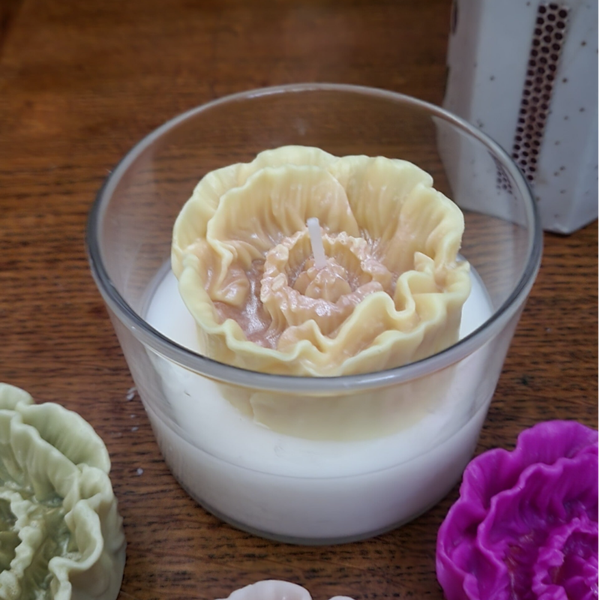 BOUGIE ROSE PIVOINE 🌹