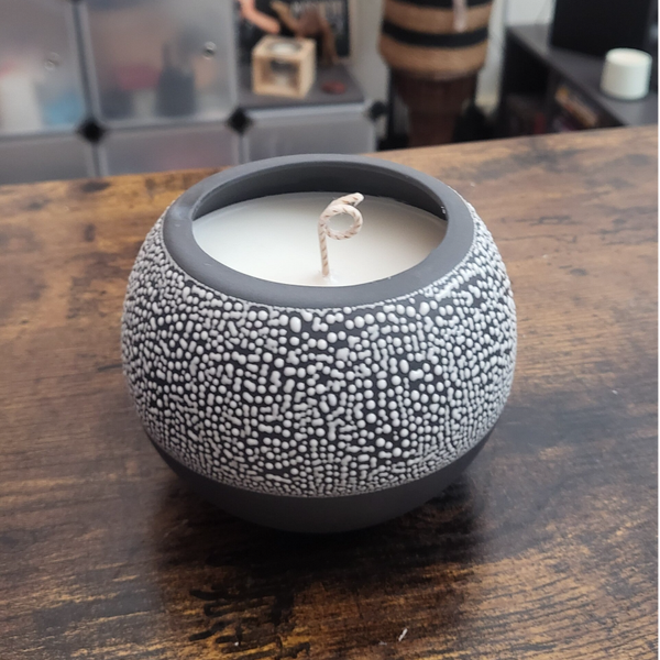 Bougie Parfumée – Épure Minérale Grise "Des Îles"