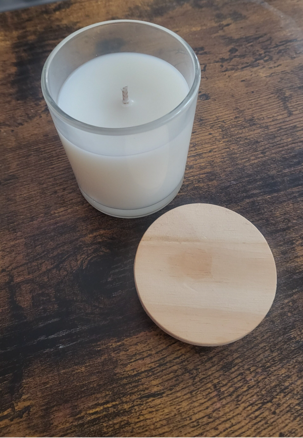 "Halo Clair des Îles" – Bougie Parfumée 230 ml avec couvercle bois