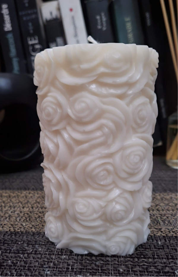 ROSE 🌹 _ bougie moulée