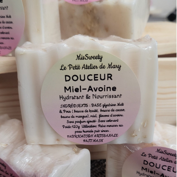 🧼 Savon “Douceur Miel-Avoine” – MisSweety par Le Petit Atelier de Mary