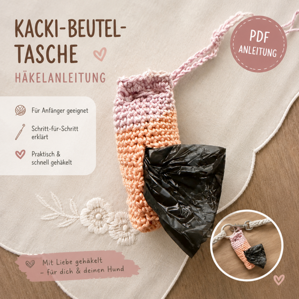 Häckelanleitung Kacki-Beutel-Tasche (PDF)