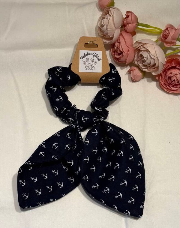 Scrunchie mit Schleife- Maritim