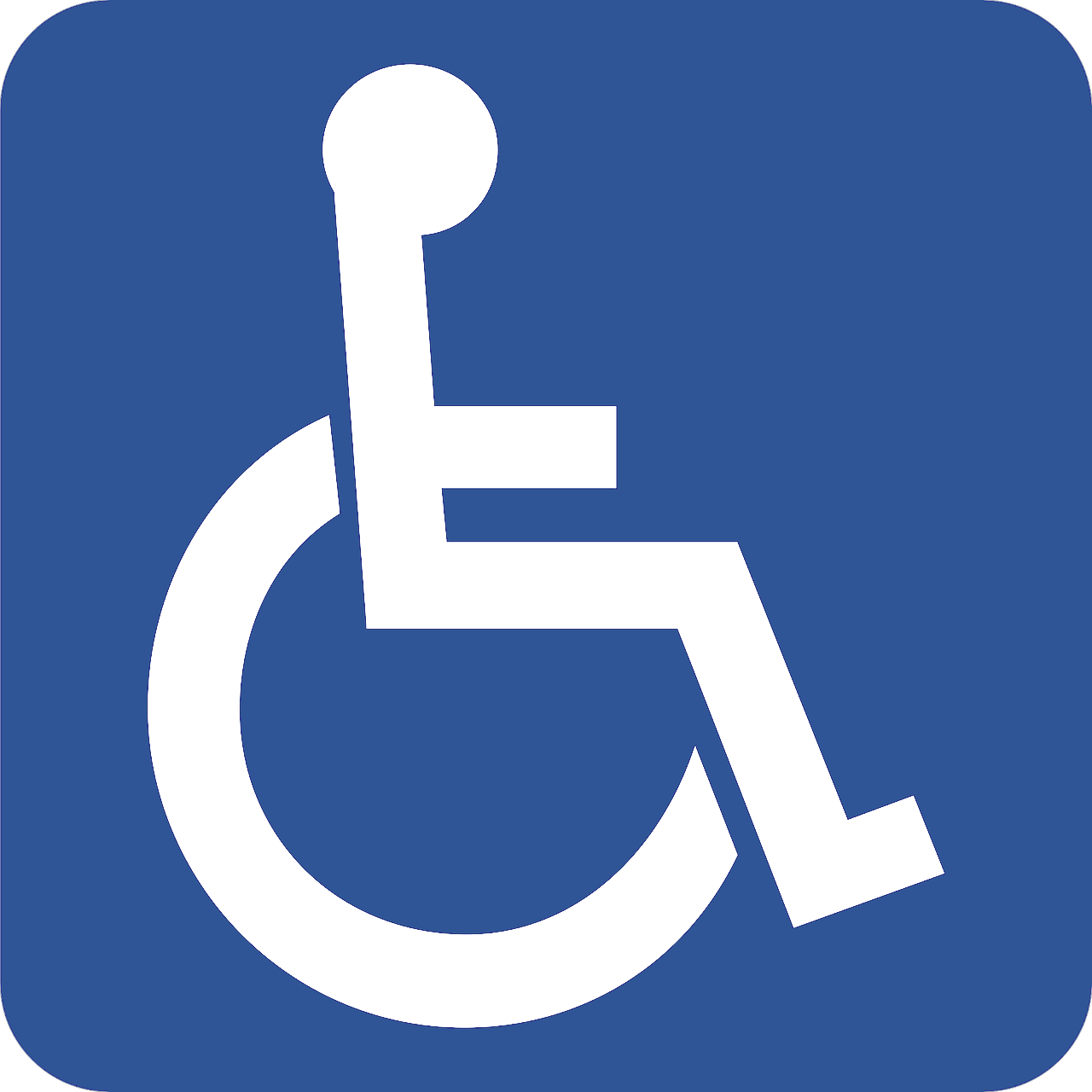 An image of a handicap icon meant to symbolize accessibility. Image by Christopher Strolia-Davis from Pixabay. Edited with Adobe Photoshop.