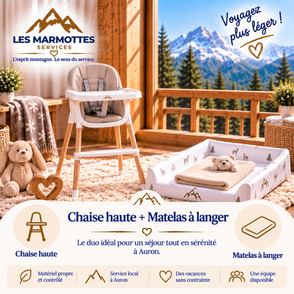 CHAISE HAUTE  + MATELAS A LANGER