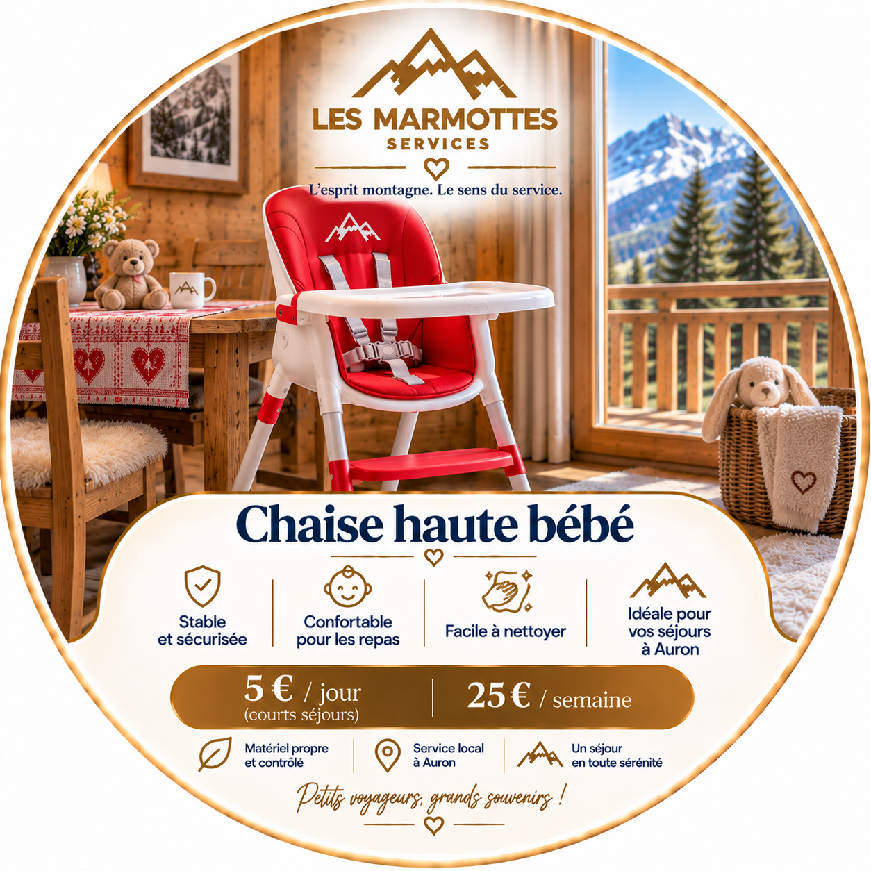 LOCATION CHAISE HAUTE BEBE