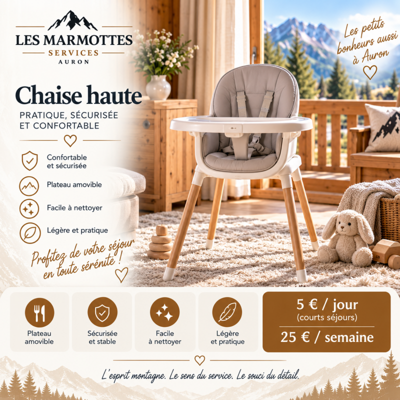 location chaise haute Auron