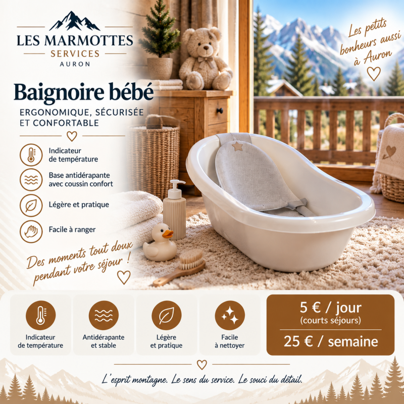 location baignoire bébé Auron