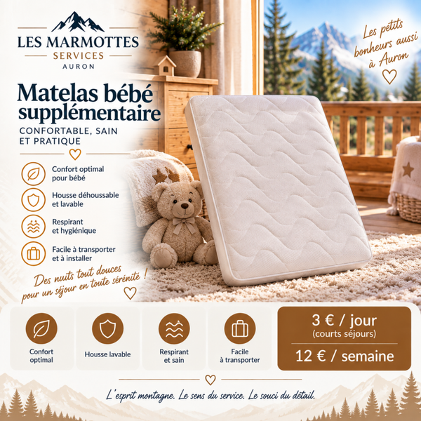 LOCATION MATELAS SUPPLEMENTAIRE