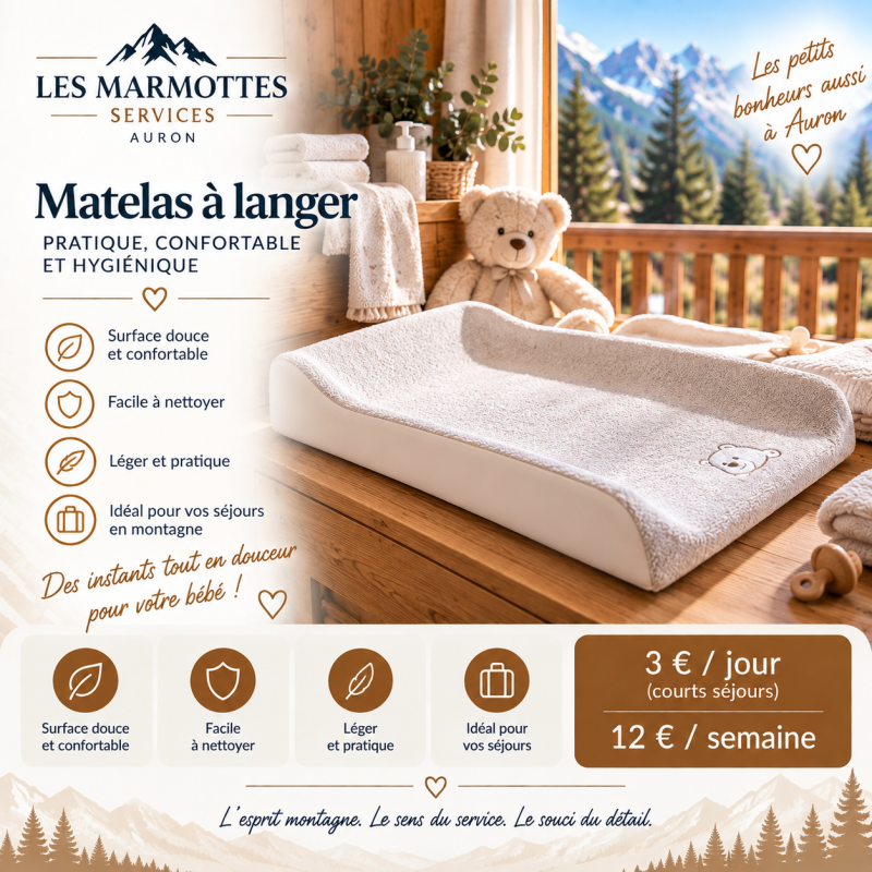 location matelas à langer Auron