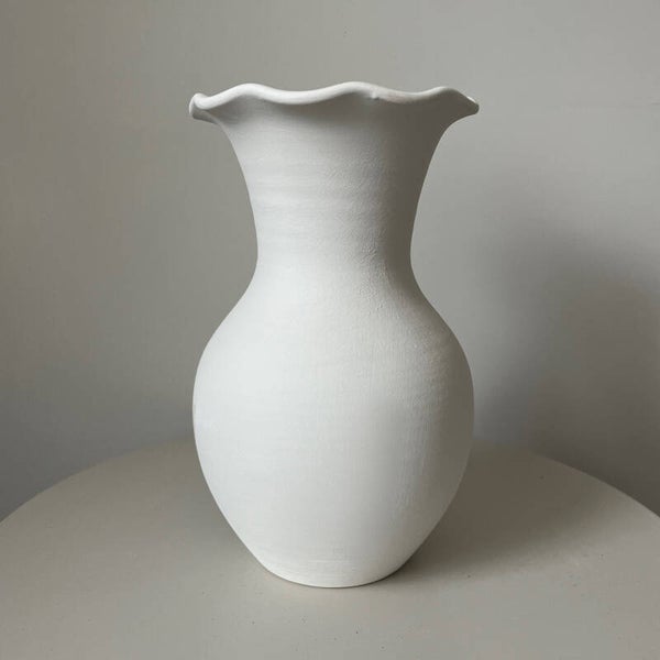 Ruffel vaas - hand gedraaid