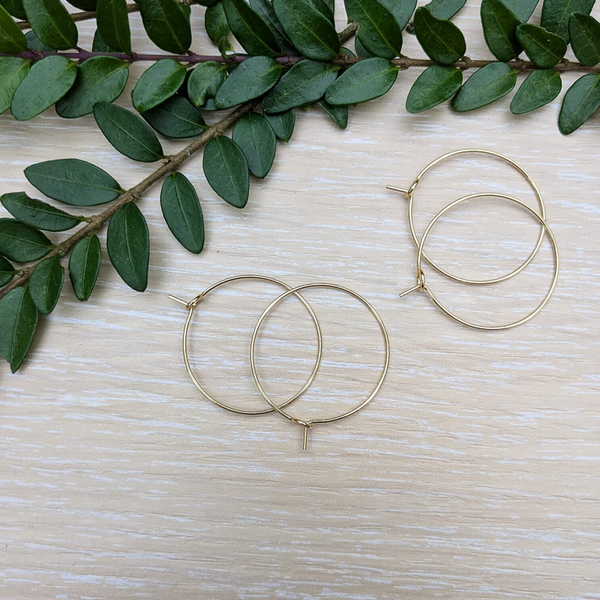 Hoop goudkleurig 2,5cm 4st