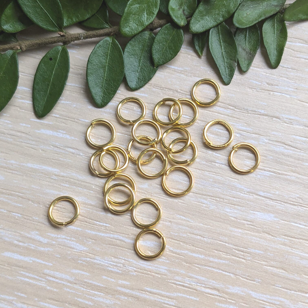 Buigringen kleur: Goud 6 x 0.8 mm 10 paar