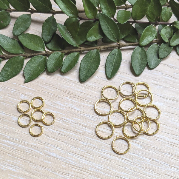 Buigringen set: 3 paar 6mm + 7paar 8mm kleur: goud