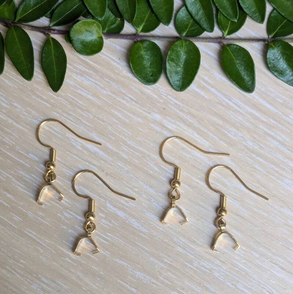 Oorhaakjes Stainless steel bail hanger 4 stuks goudkleurig