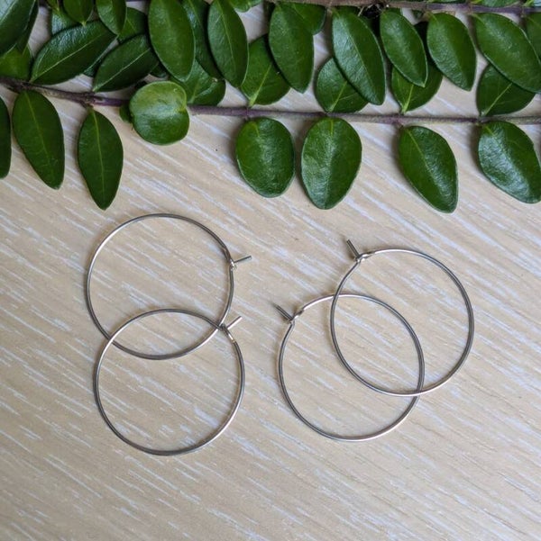 Hoop zilverkleurig 2,5cm 4st