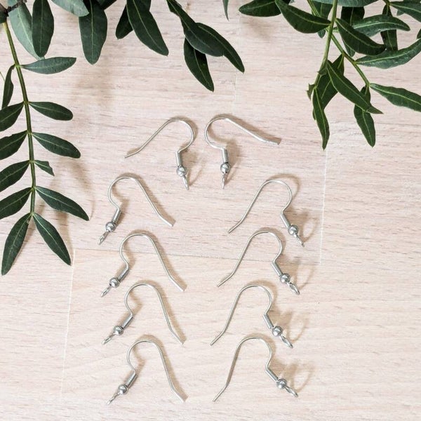 Oorhaakjes Stainless Steel zilverkleurig per 10