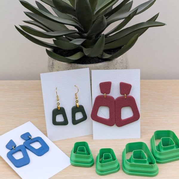 Cutters vierkant organische donut (mirrored telkens 2 stuks)