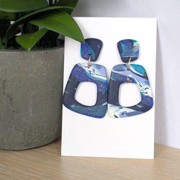 Sanyoura blauw gemarmerd