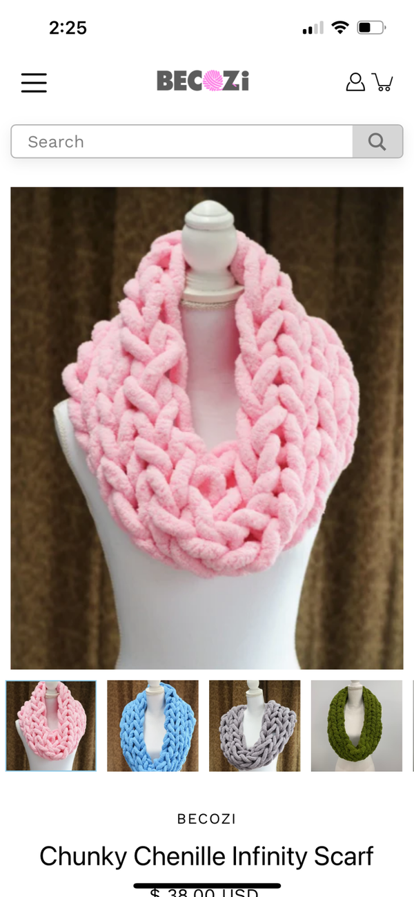 Cozy knitted loops scarf