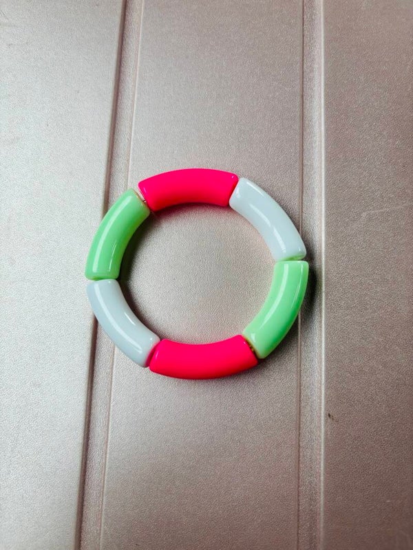 bracelets rose et vert clair