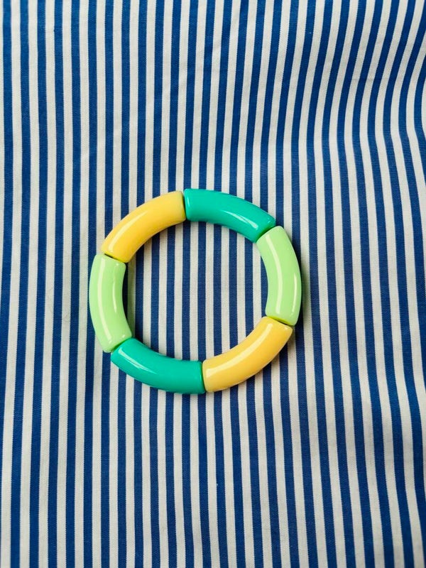 Bracelets perles tubes Pastel