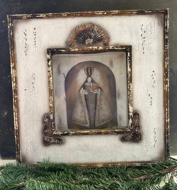 Heilig beeld in sierlijk doosje