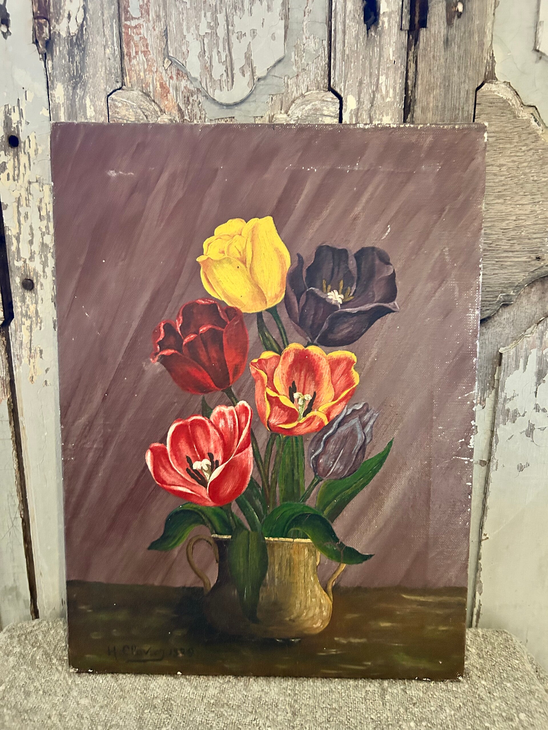 Bloemen Schilderij op doek