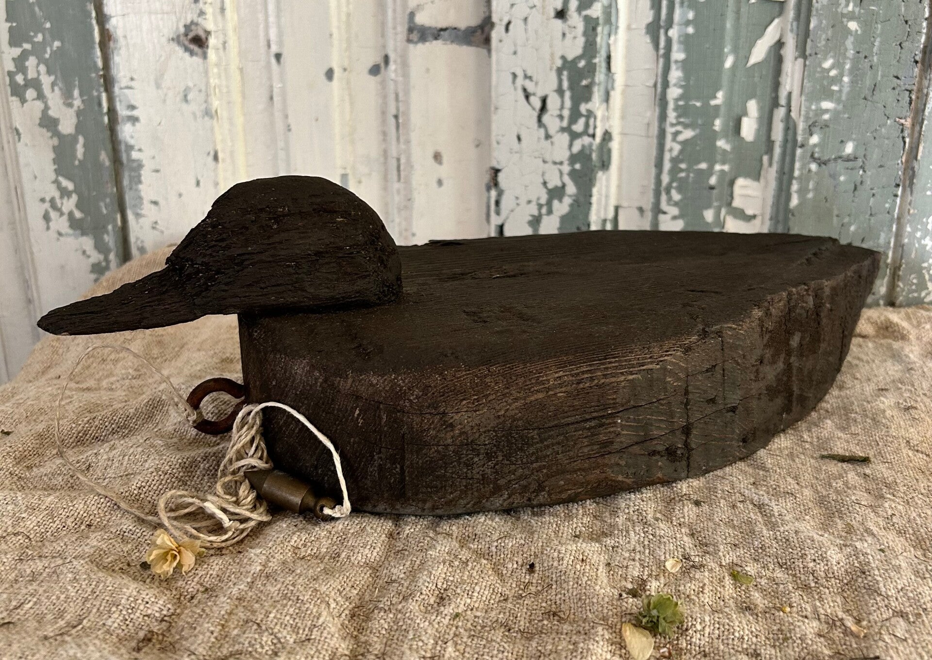 Antieke Houten Lokeend