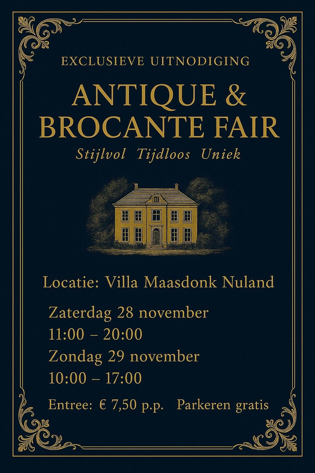 Entree Ticket KERST Fair Villa Maasdonk Nuland Zaterdag 28 november 2026 vanaf 11:00