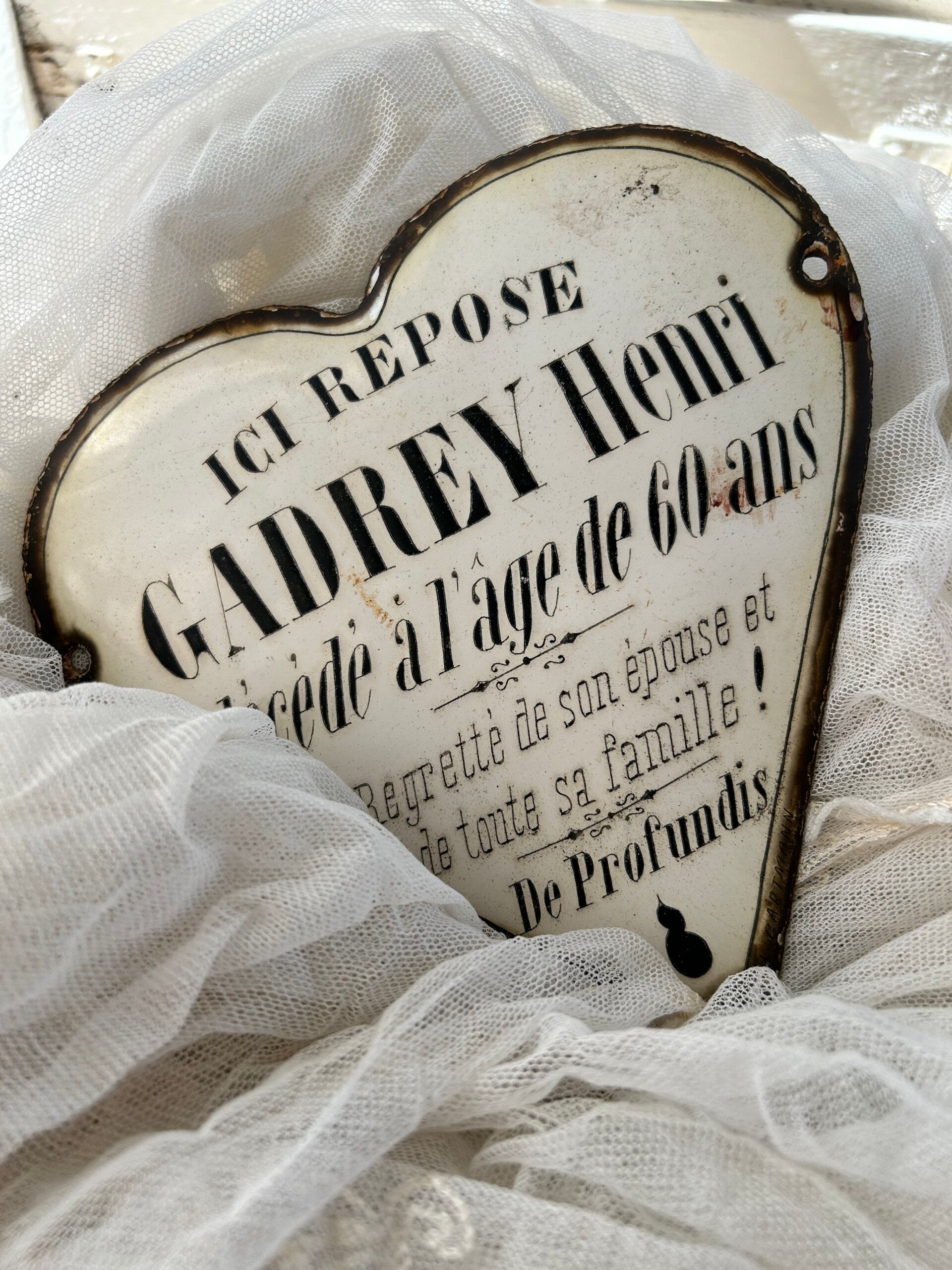 Gedenkenhart emaille