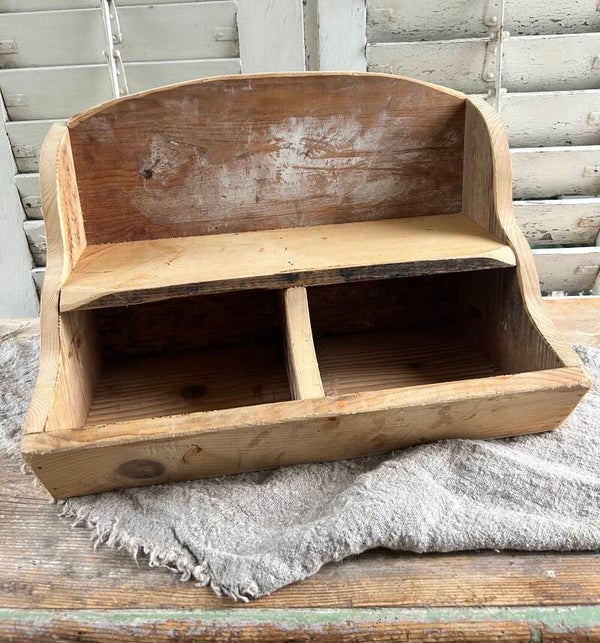 Houten gruttersbak met plateau – 2 vaks