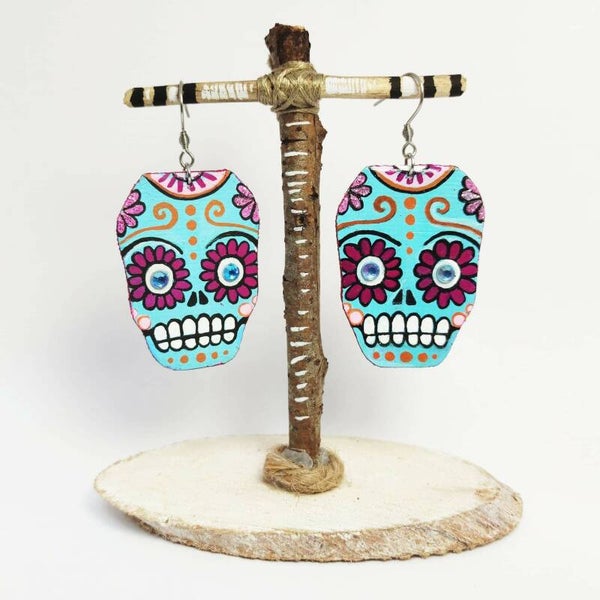 Boucles d'oreilles "Carlos et Banditos" - bleues-