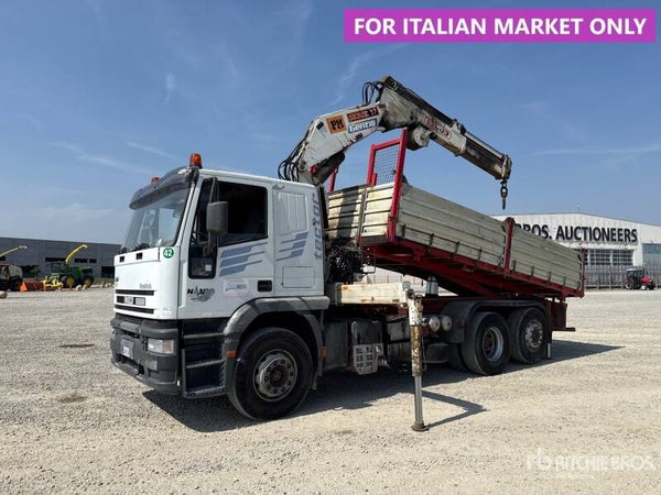 1994 Iveco Eurotech 190E42 6×2 ribaltabile con gru