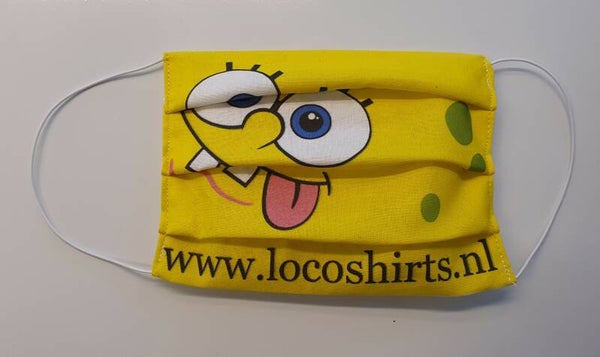 mondkapje met sponsbob opdruk