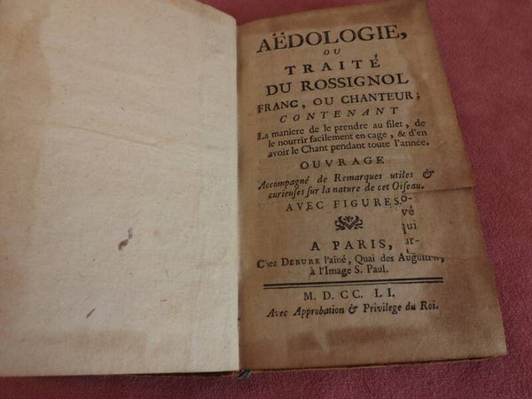 aedologie ou traité du rossignol